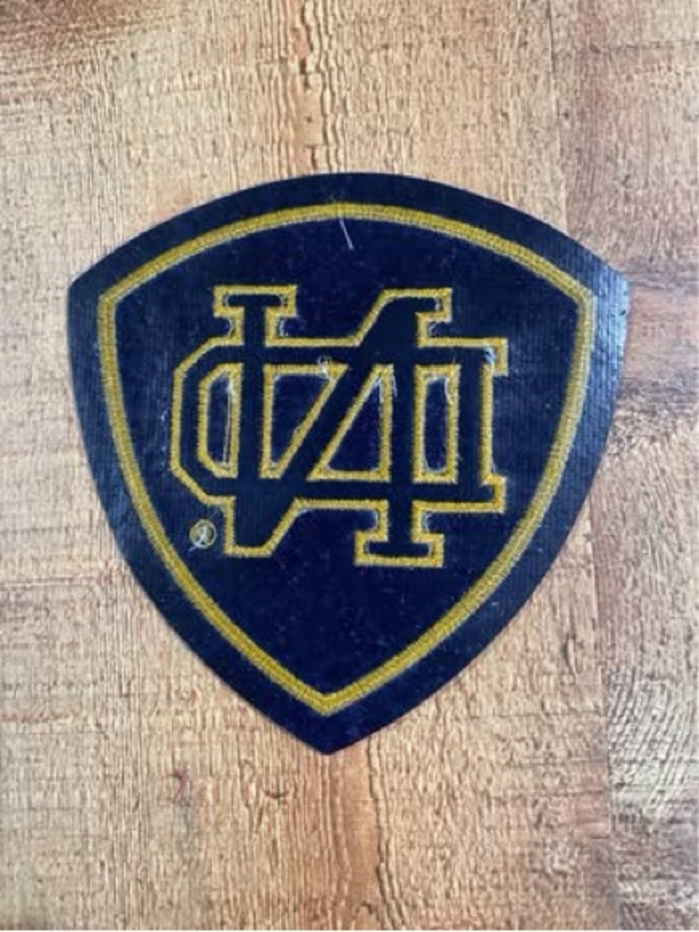 Notre Dame Patch - Navy and Gold Shield Patch with Interlocking ND Logo - Picture 5 of 5